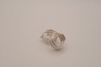 Vintage Sterling silver diamond-cut wide hoop earrings