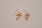 Vintage gold-tone fairy dangle earrings