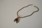 Vintage Brown stone pendant necklace