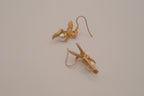 Vintage gold-tone fairy dangle earrings