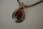 Vintage Brown stone pendant necklace