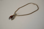 Vintage Brown stone pendant necklace