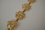 Vintage gold-toned floral bracelet&nbsp;