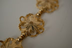 Vintage gold-toned floral bracelet&nbsp;