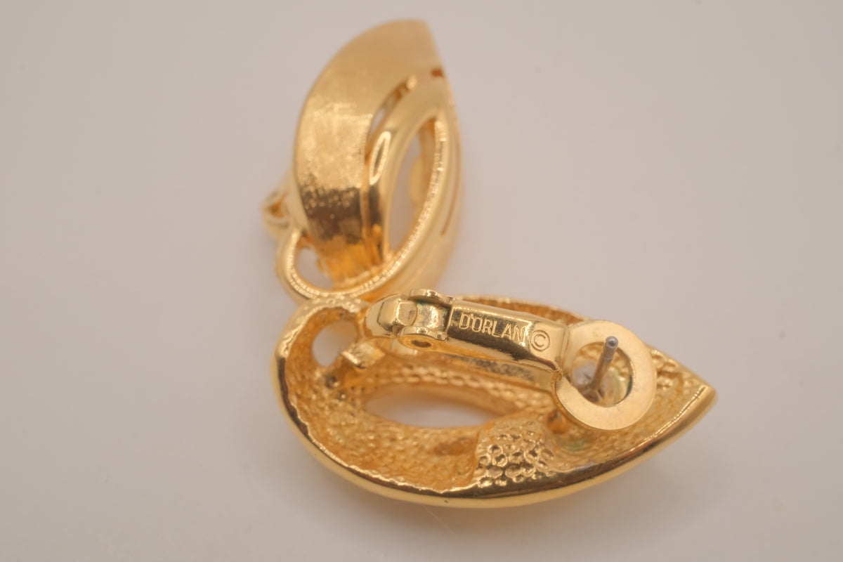 Vintage D'Orlan textured earrings
