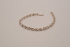 Vintage Avon silver-tone rhinestone chevron tennis bracelet