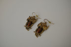 Vintage Brass Owl dangle earrings