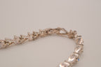 Vintage Avon silver-tone rhinestone chevron tennis bracelet