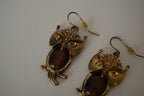 Vintage Brass Owl dangle earrings