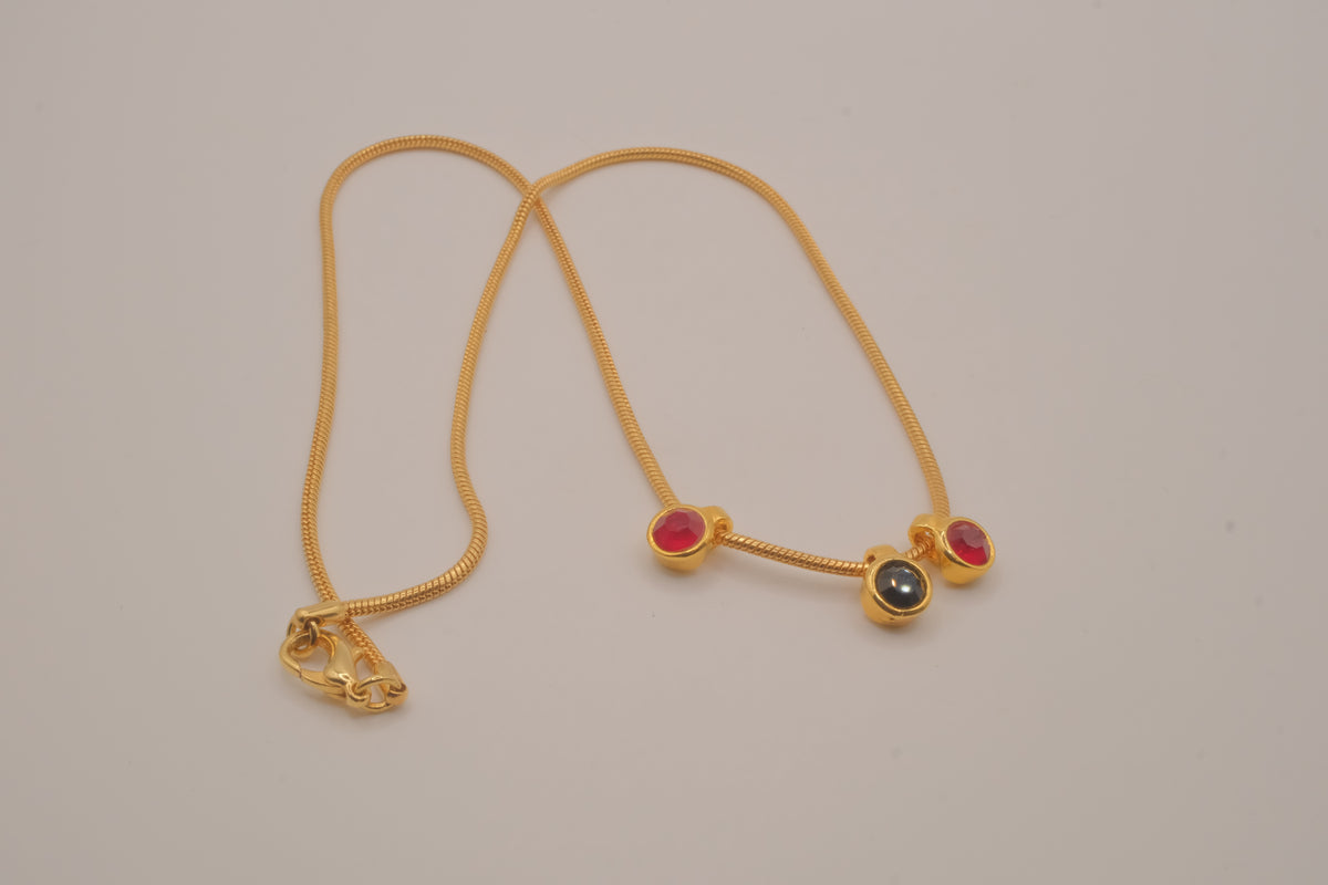 Vintage slide charms necklace