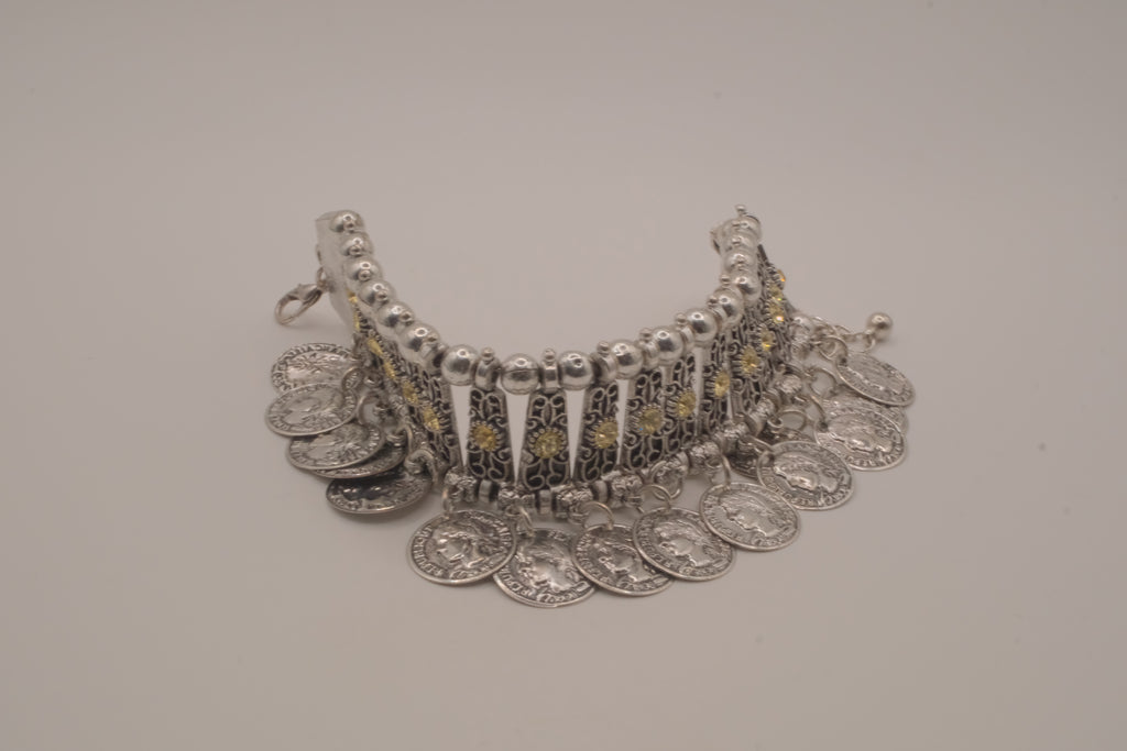 Vintage Turkish-style coin bracelet