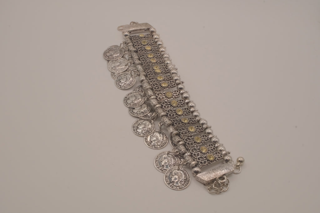 Vintage Turkish-style coin bracelet