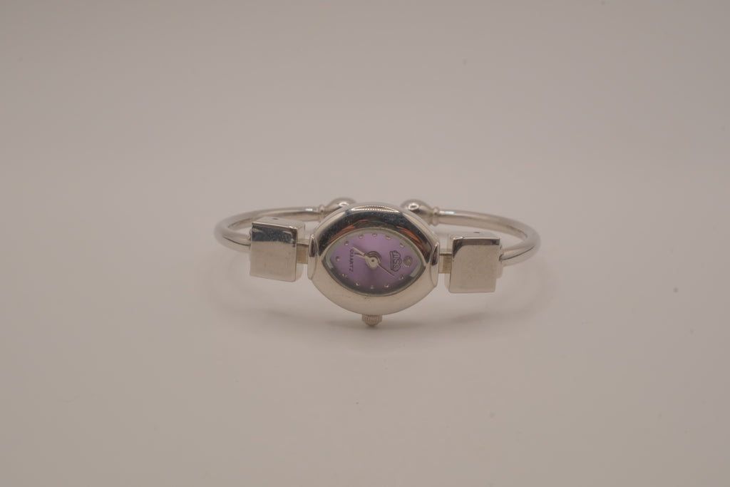 Vintage USS Lilac dial bangle watch&nbsp;