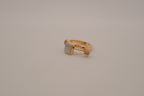 Contemporary multi-element stack geometric ring