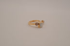 Contemporary multi-element stack geometric ring