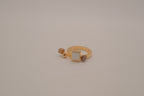 Contemporary multi-element stack geometric ring