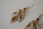 Vintage LeC cascading leaf dangle earrings