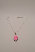 Sterling silver Mojave turquoise pendant necklace