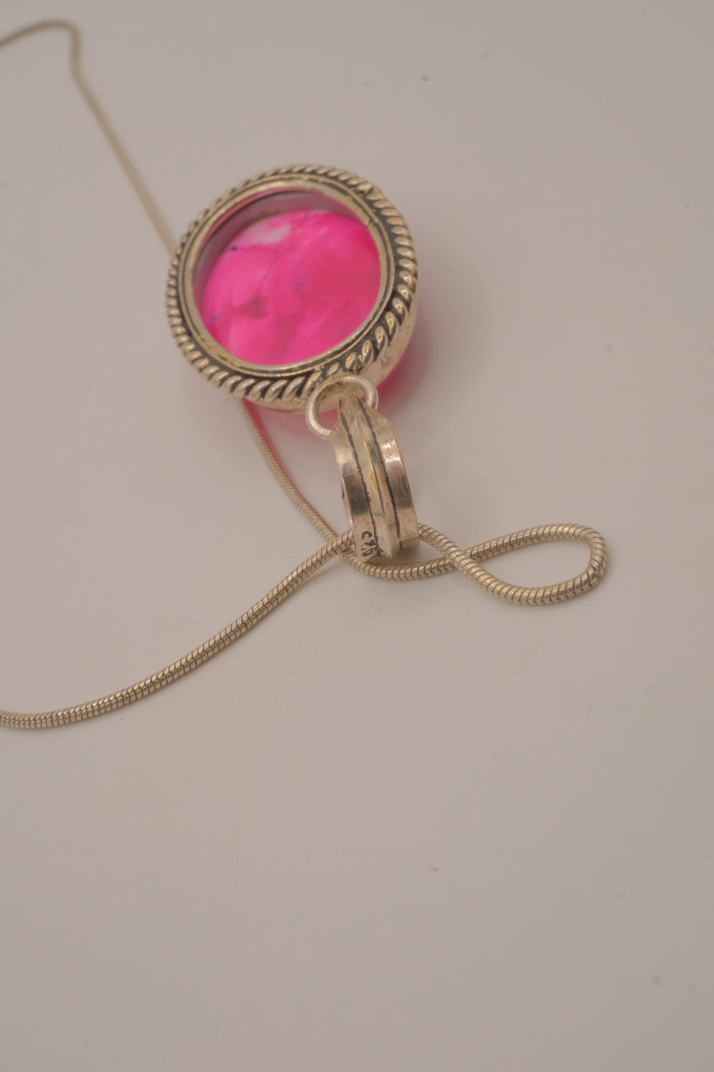Sterling silver Mojave turquoise pendant necklace