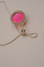 Sterling silver Mojave turquoise pendant necklace