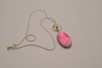 Sterling silver Mojave turquoise pendant necklace