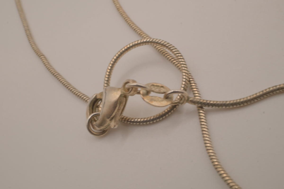Sterling silver Mojave turquoise pendant necklace