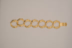 Vintage gold tone geometric link bracelet