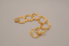 Vintage gold tone geometric link bracelet