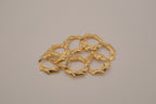 Vintage gold tone geometric link bracelet
