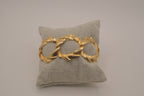 Vintage gold tone geometric link bracelet