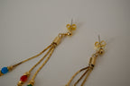 Vintage three-strand tassel earrings