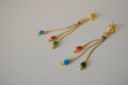 Vintage three-strand tassel earrings