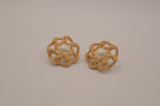 Vintage 1980s Richelieu open-work floral earrings (pierced ears)