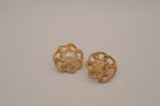 Vintage 1980s Richelieu open-work floral earrings (pierced ears)