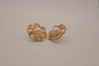 Vintage 1980s Richelieu open-work floral earrings (pierced ears)