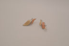 Vintage silver-tone abstract modern swirl earrings
