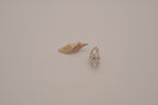 Vintage silver-tone abstract modern swirl earrings