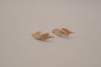 Vintage silver-tone abstract modern swirl earrings