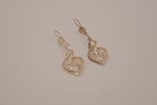 Sterling silver filigree dangle earrings