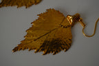 Vintage Gold tone Leaf earrings