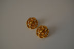 Vintage braided rope round stud earrings
