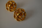 Vintage braided rope round stud earrings