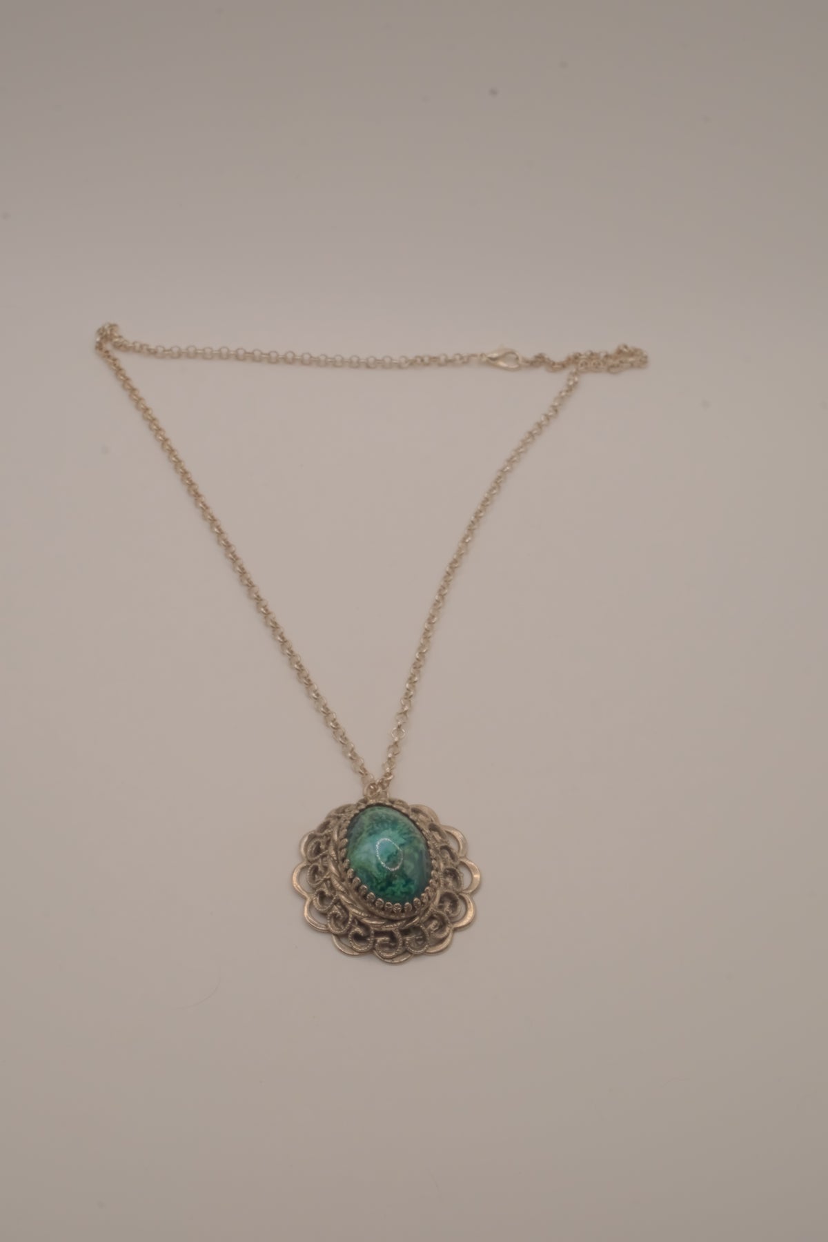 Vintage Eilat stone pendant necklace