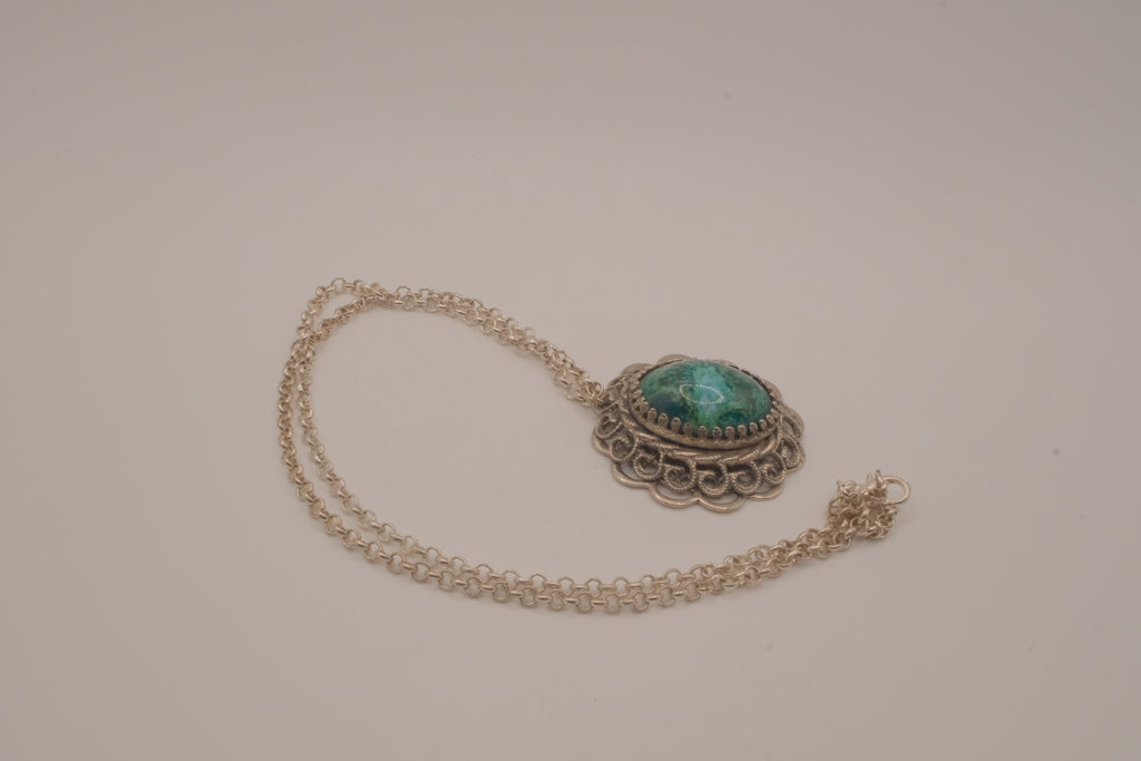 Vintage Eilat stone pendant necklace