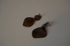 Two-piece Brown metal earrings