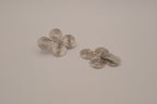 Vintage modernist silver wire clip-on earrings