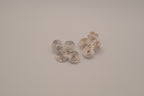Vintage modernist silver wire clip-on earrings