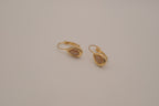 Vintage gold teardrop leverback earrings