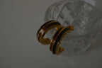 Vintage Black and Brown enamel earrings