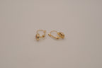 Vintage gold teardrop leverback earrings